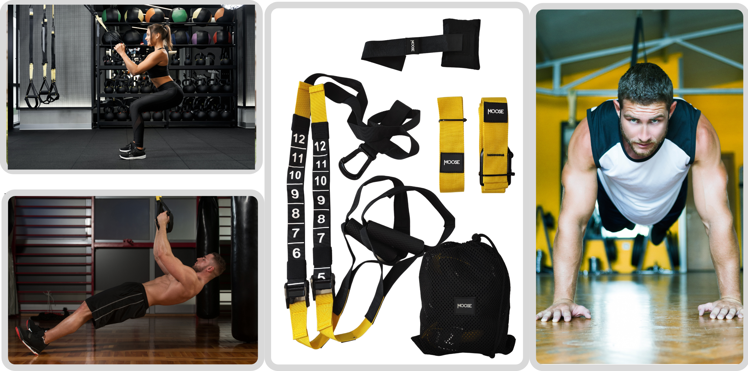 Pełen zestaw taśm treningowych do ćwiczeń T.R.X Moose